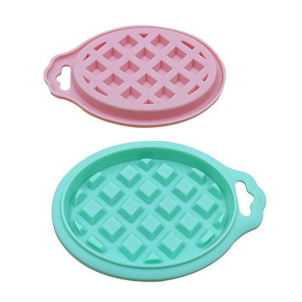 2 Sets Food Grade Silicone Waffle Mold Kitchen Cake Set Baking Supplies(Pink)-garmade.com