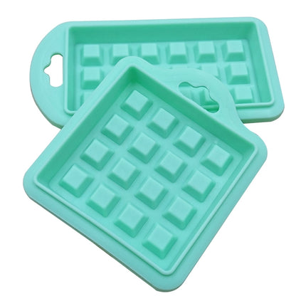 2 Sets Food Grade Silicone Waffle Mold Kitchen Cake Set Baking Supplies(Pink)-garmade.com