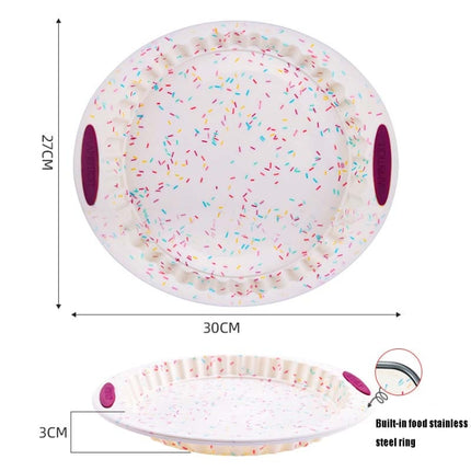 GW20035 DIY Candy Color Cartoon Silicone Cake Toast Ice Tray Mold, Specification: 12 Inch Round-garmade.com