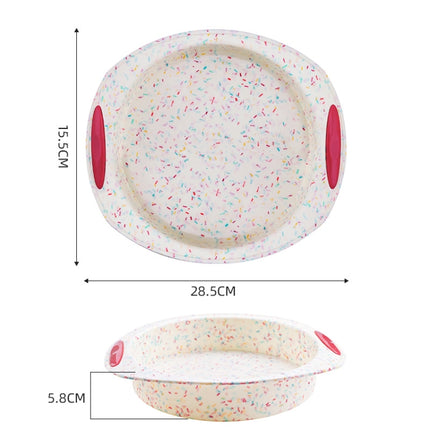 GW20035 DIY Candy Color Cartoon Silicone Cake Toast Ice Tray Mold, Specification: 11 Inch Round-garmade.com