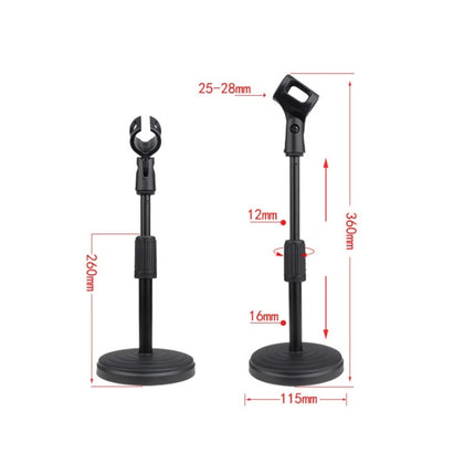 2 PCS Desktop Microphone Stand Desktop Multifunctional Live Microphone Stand with Lifting (ZM-02)-garmade.com