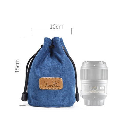 S.C.COTTON Liner Shockproof Digital Protection Portable SLR Lens Bag Micro Single Camera Bag Round Blue S-garmade.com