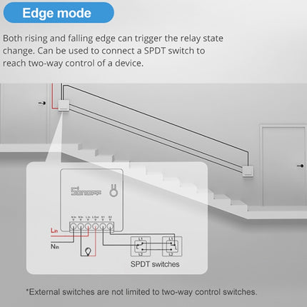 Sonoff MINIR2 Dual-Control WIFI Smart Switch DIY Small Modification Parts-garmade.com