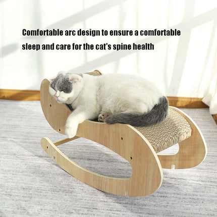 Corrugated Cat Scratching Board Shaker Claw Grinding Toy(Primary Color)-garmade.com