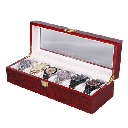 Wooden Baking Paint Watch Box Jewelry Storage Display Box(6-bit Paint)-garmade.com