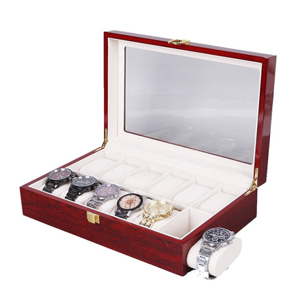 Wooden Baking Paint Watch Box Jewelry Storage Display Box(12-bit Paint)-garmade.com