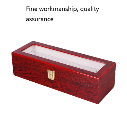 Wooden Baking Paint Watch Box Jewelry Storage Display Box(10-bit Black + Brown Matte)-garmade.com