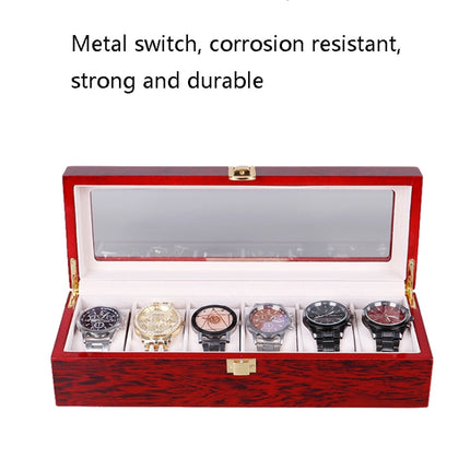 Wooden Baking Paint Watch Box Jewelry Storage Display Box(3-bit Spray Paint)-garmade.com