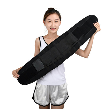 Breathable Mesh Warm Waist Belt Reinforced Steel Plate Support Sports Waist Belt, Specification: L(Black)-garmade.com