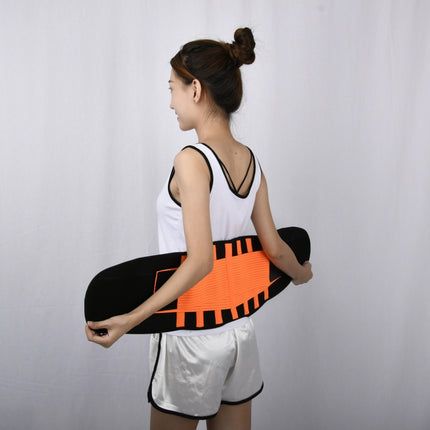 Breathable Mesh Warm Waist Belt Reinforced Steel Plate Support Sports Waist Belt, Specification: L(Orange)-garmade.com