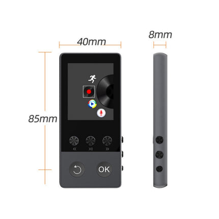 A5 1.8 inch Sports Bluetooth MP3 Music MP4 Video Player, Support Speaker 8GB(Black)-garmade.com