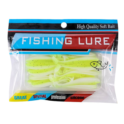 5 Set Simulated Fishing Lures Two-Color T-Tail Soft Lures Bionic Sea Fishing Lures, Colour: 1-garmade.com