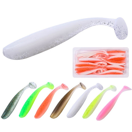 5 Set Simulated Fishing Lures Two-Color T-Tail Soft Lures Bionic Sea Fishing Lures, Colour: 8-garmade.com