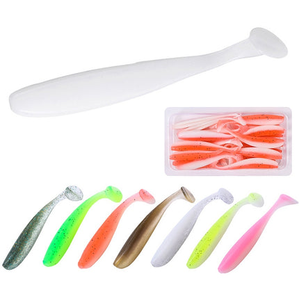 5 Set Simulated Fishing Lures Two-Color T-Tail Soft Lures Bionic Sea Fishing Lures, Colour: 9-garmade.com