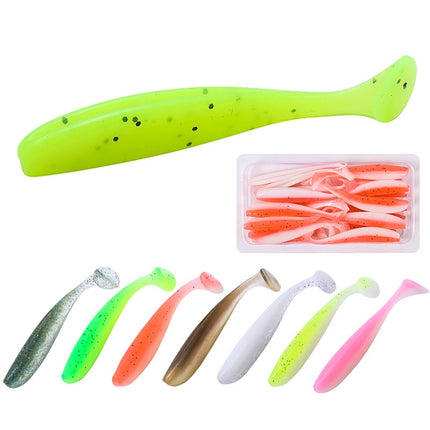 5 Set Simulated Fishing Lures Two-Color T-Tail Soft Lures Bionic Sea Fishing Lures, Colour: 10-garmade.com
