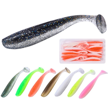 5 Set Simulated Fishing Lures Two-Color T-Tail Soft Lures Bionic Sea Fishing Lures, Colour: 11-garmade.com