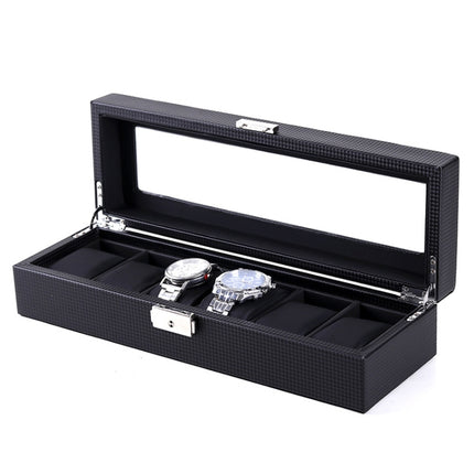 Woven Pattern PU Leather Watch Box Jewelry Storage Display Box, Colour: 6 Bits-garmade.com