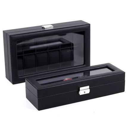 Woven Pattern PU Leather Watch Box Jewelry Storage Display Box, Colour: 6 Bits-garmade.com