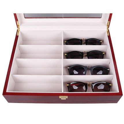 Baked Paint 8-Bit Glasses Case High-End Sunglasses Storage Display Outer Wooden Box-garmade.com