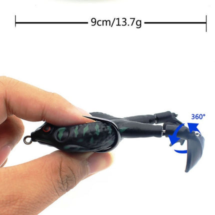 2 PCS Rotating Legs Thunder Frog Outdoor Fishing Bionic Bait(2)-garmade.com
