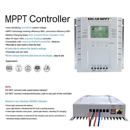 MPPT P60 60A 12V/24V Automatic Identification Solar Charge Controller-garmade.com