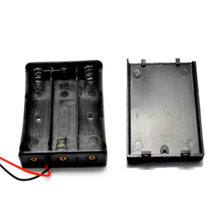 10 PCS AA Size Power Battery Storage Case Box Holder For 3 x AA Batteries with Cover & Switch-garmade.com