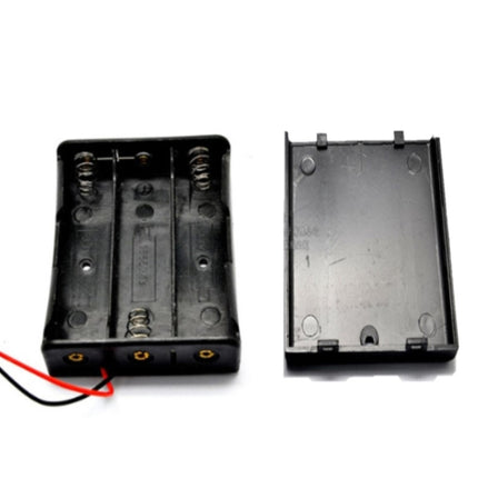10 PCS AA Size Power Battery Storage Case Box Holder For 3 x AA Batteries with Cover & Switch-garmade.com