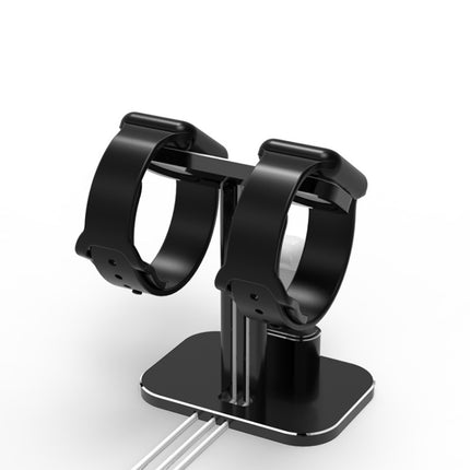 XMJ-003 Multifunctional Metal Desktop Stand Wireless Charging Stand for iWatch / iPods(Noble Silver)-garmade.com