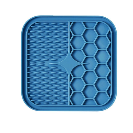 A012 Silicone Pet Sucker Licking Pad Anti-Choking Slow Food Bowl, Specification: Small(Blue)-garmade.com
