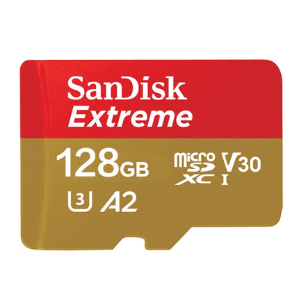 SanDisk U3 High-Speed Micro SD Card TF Card Memory Card for GoPro Sports Camera, Drone, Monitoring 128GB(A2), Colour: Gold Card-garmade.com