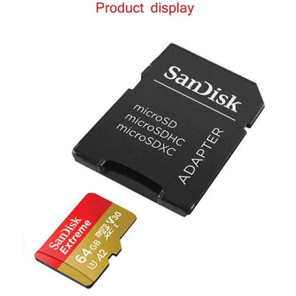SanDisk U3 High-Speed Micro SD Card TF Card Memory Card for GoPro Sports Camera, Drone, Monitoring 128GB(A2), Colour: Gold Card-garmade.com