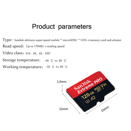 SanDisk U3 High-Speed Micro SD Card TF Card Memory Card for GoPro Sports Camera, Drone, Monitoring 256GB(A2), Colour: Gold Card-garmade.com