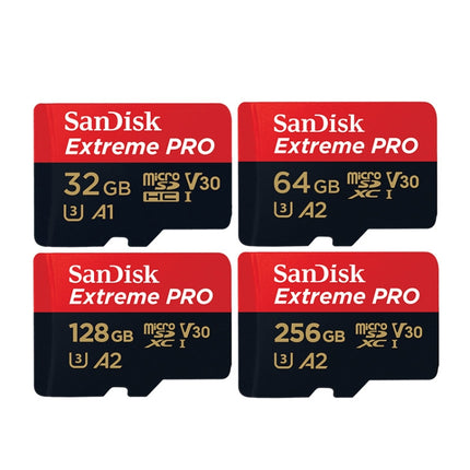 SanDisk U3 High-Speed Micro SD Card TF Card Memory Card for GoPro Sports Camera, Drone, Monitoring 64GB(A2), Colour: Black Card-garmade.com
