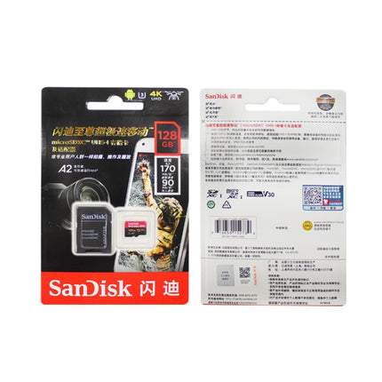 SanDisk U3 High-Speed Micro SD Card TF Card Memory Card for GoPro Sports Camera, Drone, Monitoring 64GB(A2), Colour: Black Card-garmade.com