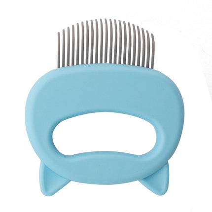 2 PCS Pet Lice Comb Cat Hair Removal Comb Pet Massage Supplies(Blue)-garmade.com