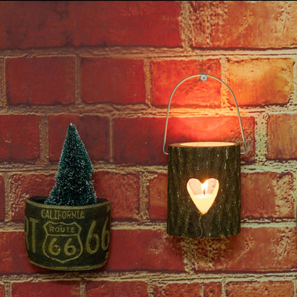 2 PCS 120211 Valentine Day Atmosphere Lamp Candle Holder Cafe Decoration Home Party Decoration Tea Wax Wooden Candle Cup(Love)-garmade.com