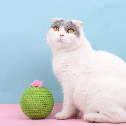 Sisal Cat Catching Ball Tumbler With Catnip Toy(Green)-garmade.com