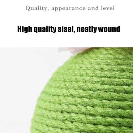 Cat Claw Grinder Sisal Rope Puzzle Ball Catnip Toy(Green)-garmade.com