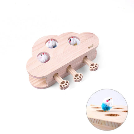 Hamster And Cat Toys Solid Wood Cat Supplies, Colour: Cloud Hairy Mouse-garmade.com