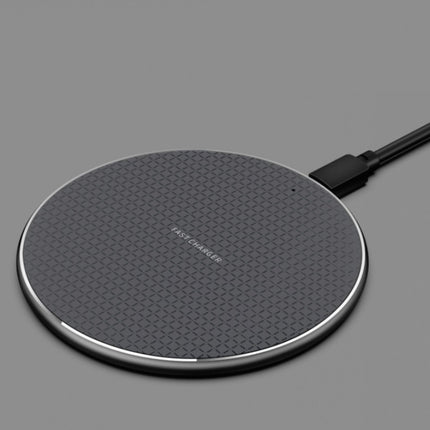 K8 10W Universal Aluminum Alloy Mobile Phone Wireless Charger, Specification:with 50cm Cable(Black)-garmade.com