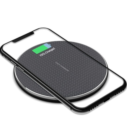 K8 10W Universal Aluminum Alloy Mobile Phone Wireless Charger, Specification:with 50cm Cable(Black)-garmade.com