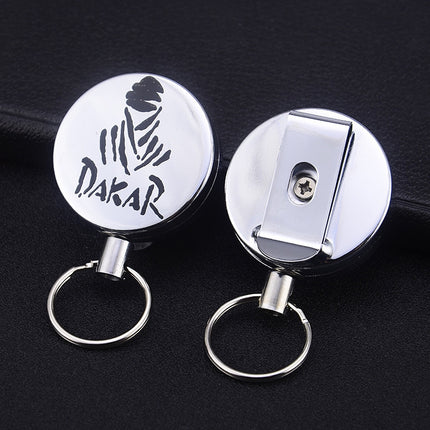 3 PCS High Elasticity Retractable Wire Rope Key Ring Outdoor Anti-Lost Anti-Theft Retractable Key Ring Random Pattern Delivery(4 cm )-garmade.com