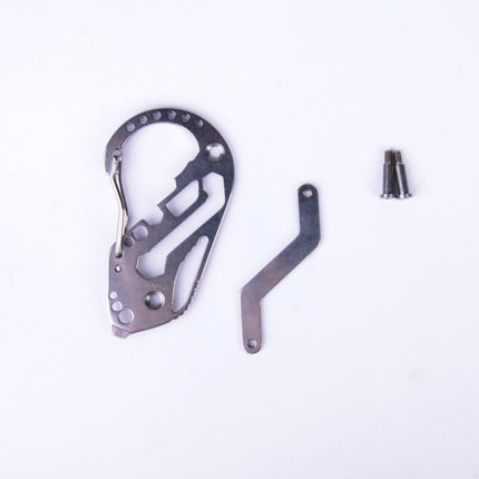 3 PCS Outdoor Multi-Function Key Clip Stainless Steel Carabiner(Without Corkscrew)-garmade.com