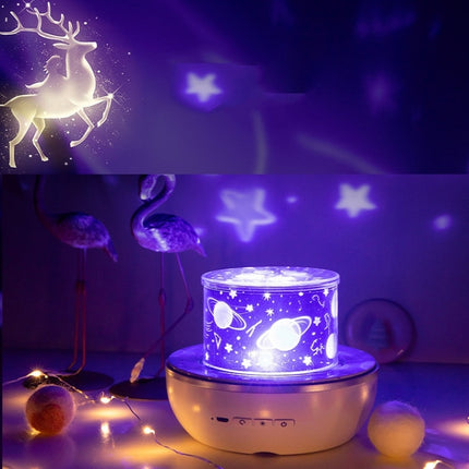 Fantasy Starry Sky Projector Night Light Atmosphere Light Valentine Day Gift, Style: Music Box-garmade.com