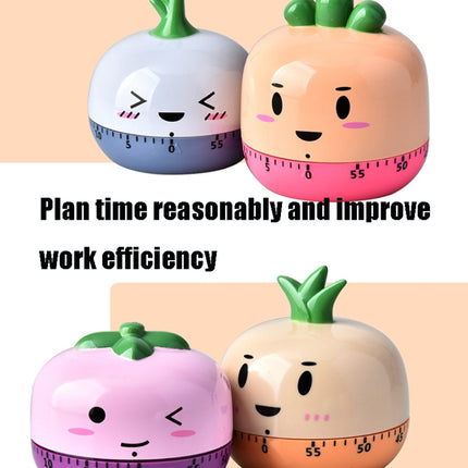 Kitchen Mechanical Timer Cartoon 60 Minutes Timer Baking Cooking Reminder(Carrot)-garmade.com