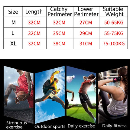 Sports Knee Pads Anti-Collision Support Compression Keep Warm Leg Sleeve Knitting Basketball Running Cycling Protective Gear, Size: L(Black Red)-garmade.com
