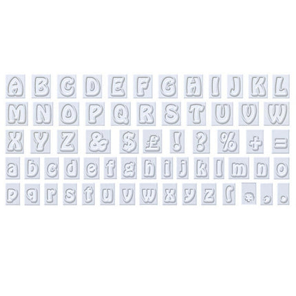 2 Sets 64 in 1 Plastic English Alphabet Symbol Cake Biscuit Mold Set-garmade.com