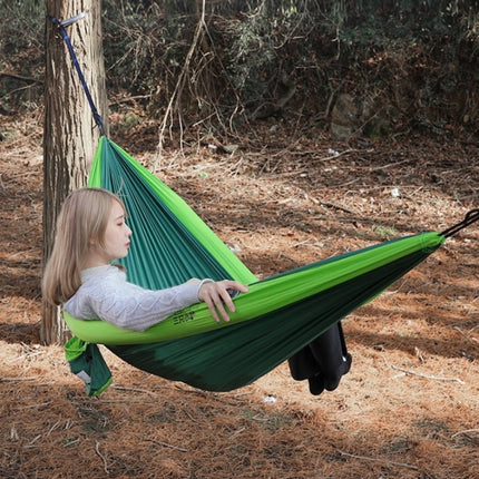 Outdoor Double Inflatable Hammock Anti-Rollover Camping Swing, Size: 270x140cm(Dark Green)-garmade.com