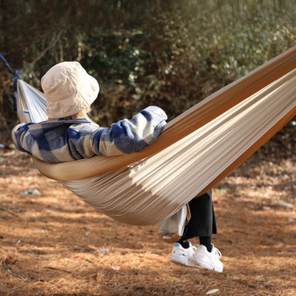 Outdoor Double Inflatable Hammock Anti-Rollover Camping Swing, Size: 270x140cm(Khaki)-garmade.com
