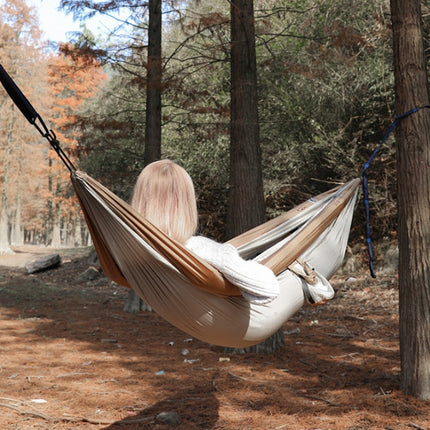 Outdoor Double Inflatable Hammock Anti-Rollover Camping Swing, Size: 270x140cm(Khaki)-garmade.com